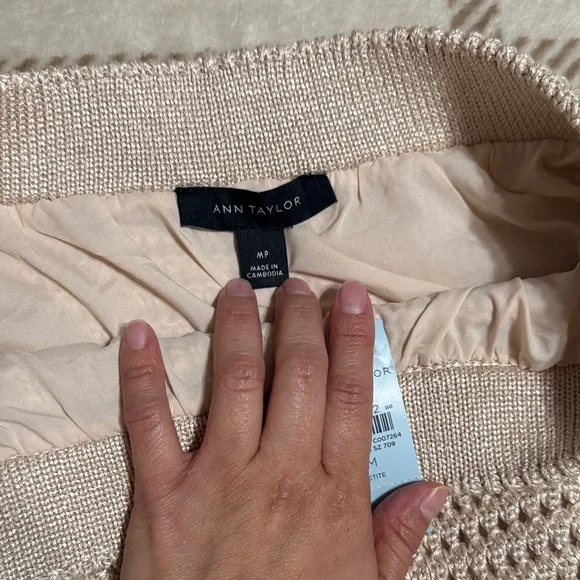 Ann Taylor Beige Knit Midi Skirt - Picture 5 of 6